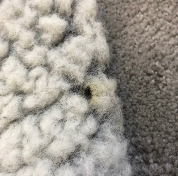 Maje Woven Gray Color Block Panel Wool Blend Womens Poncho One Size - Picture 5 of 7